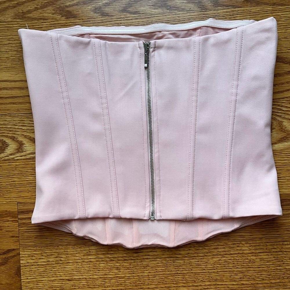 White Fox Heart Cutout Strapless Corset Top - Picture 5 of 5